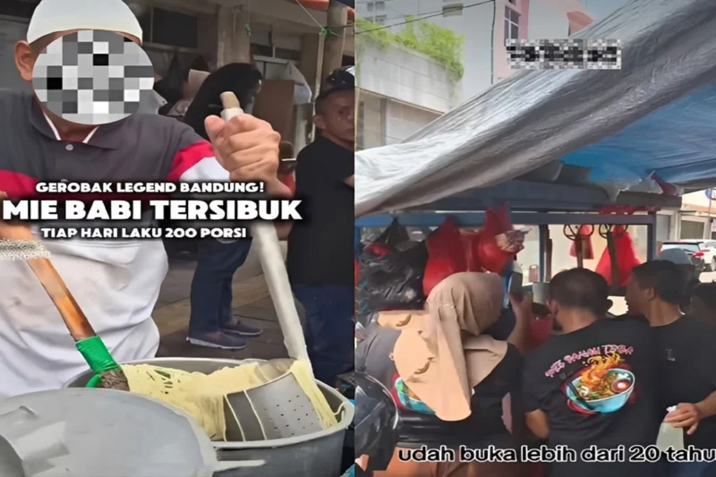 Viral! Warung Mie Babi di Bandung, Penjualnya Pakai Atribut Muslim